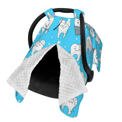 Zhbvncp Funny Teeth Dental Dentist Baby Car Seat Cover & Breastfeeding Nursing Cover