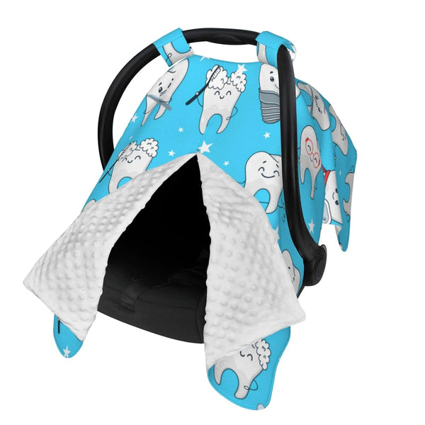 Zhbvncp Funny Teeth Dental Dentist Baby Car Seat Cover & Breastfeeding Nursing Cover
