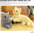 Toddmomy Plush Stuffed Cat Doll Toy, Adorable Grey Cat Stuffed Animal, Cartoon Cat Doll for Kids Home Decor and Sofa