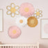 Soaoo 6 Pcs Boho Nursery Decor for Girl Daisy Flower Woven Macrame