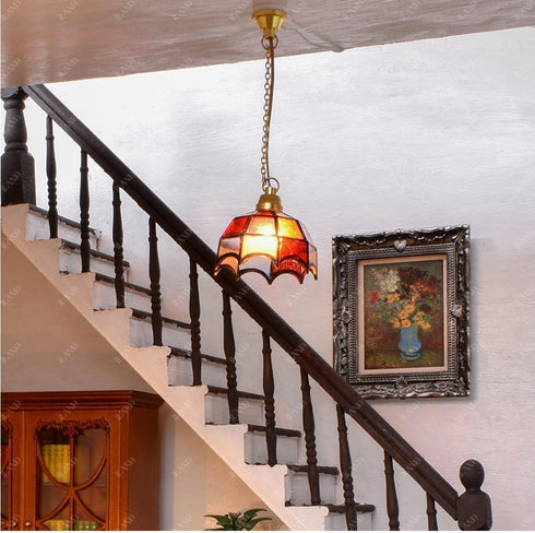 1/12 iLAND Scale Accessories of Dollhouse Lights, Classic Miniature Lamp for Dollhouse Decoration, Beautiful Mosaic