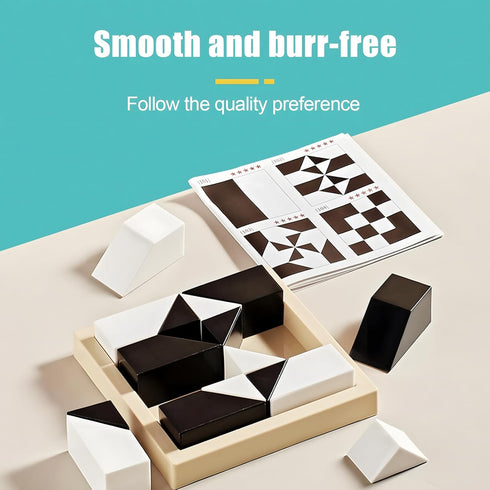 Generic 3D 120 Hidden Blocks Puzzle with Challenge Cards - Brain Teaser Logic Game for Kids Adults, Spatial Thinking