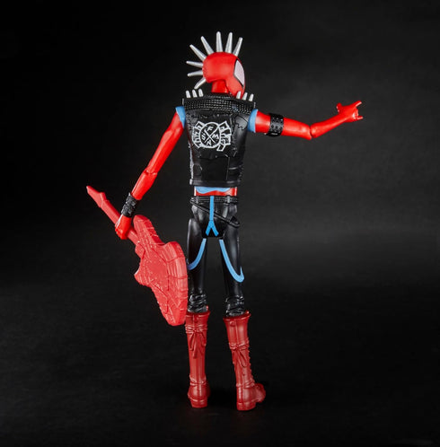 Spider-Man Marvel: Across The Spider-Verse Spider-Punk Toy, 6-Inch Action Figure with Guitar Accessory