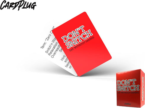 Don't Snitch : The Exciting Family Card Game for Urban Culture – Test Your Skills and Guess The Target Word! A Fun-Filled Word Game for Urban Communities – Perfect for Family Nights and Gatherings!