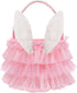 Tutu Easter Basket, Pink Ruffled Shining Tulle with Fluffy Bunny Ears, Easter Theme Party Favors and Decorations for