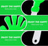 Generic 12 7.5 Inch Pieces Plastic Hand Clappers Noise Makers for Football Basketball Cheerleading Party Favors(Green