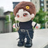 niannyyhouse 20cm Plush Doll Clothes with Black Vest, Pants & Belt Accessories