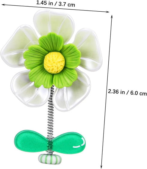 10 Pcs Car Flower Dancing Figures, Desktop Bobblehead Doll Accessories for Dashboard Decor and Ornaments
