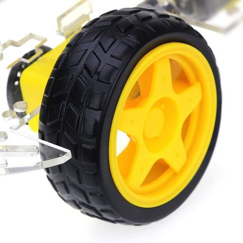 YIKESHU 4WD Smart Robot Car Chassis Kit - 2 Layer with Speed Encoder Battery Box for Kids Teens DIY