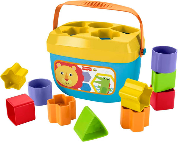 Fisher-Price Stacking Toy Baby's First Blocks Set of 10 Shapes for Infants Ages 6+ Months