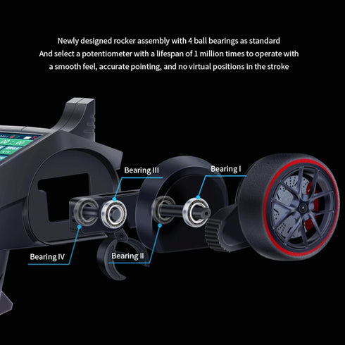 havcybin CT-8A 8 2.4ghz (Plastic+1RX) HOTRC RC Transmitter and Receiver Channel Hand Controlled RC Car Boat Tanks