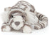 Jellycat Sacha Snow Tiger Stuffed Animal - Little 8 inches Big Cat Plush Toy