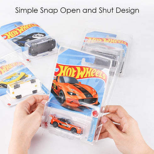 Baskiss 36 Pack Clear Protector Cases, Model Car Clamshell Display Case, Clear Protective Packs, Compatible with Hot