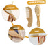 Set 3 Gentle Wooden Hair Brush for Newborns - Piece Natural Wool Comb