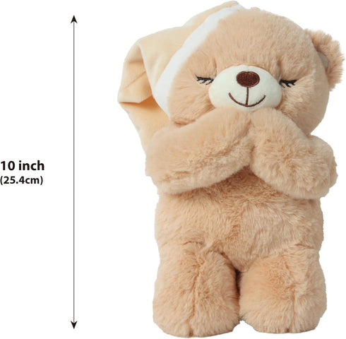 10" Linzy Plush "Now I Lay ME Down to Sleep Prayer Bear Plush Toys, Stuffed Animal, for Baby Boy Or Baby Girl