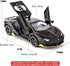 BDTCTK 1:32 Lambo LP770 Car Model Toy - Child Sound and Light Pull Back Car for Kids Gift (Black)
