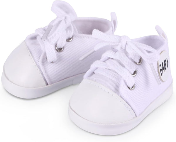 BABESIDE Reborn Baby Doll Shoes, 17-22 Inch Baby Doll Accessories Doll Canvas