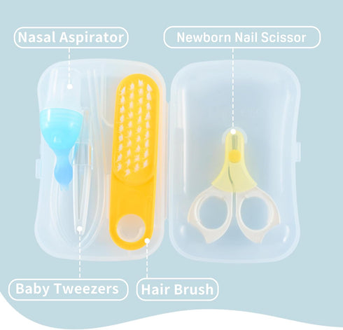 4-in-1 Pigeon Baby Grooming Kit with Storage Case, Safe Baby Care Products, Newborn Essentials, Includes Newborn Nail