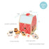 6 2 3 4 Pearhead Farm Animal Shape Sorter Wooden Barn with Chunky Animal Blocks, FSC-Certified, Flip-Up Roof & Carrying