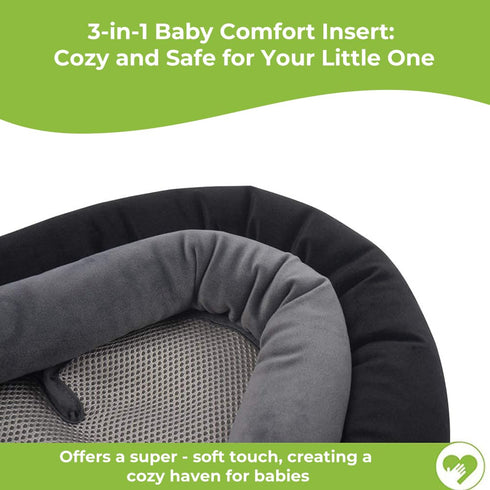COOLBEBE 3-in-1 Upgraded Babybody Support for Newborn Infant Toddler - Extra Soft Car Seat Insert Cushion Pad, Perfect