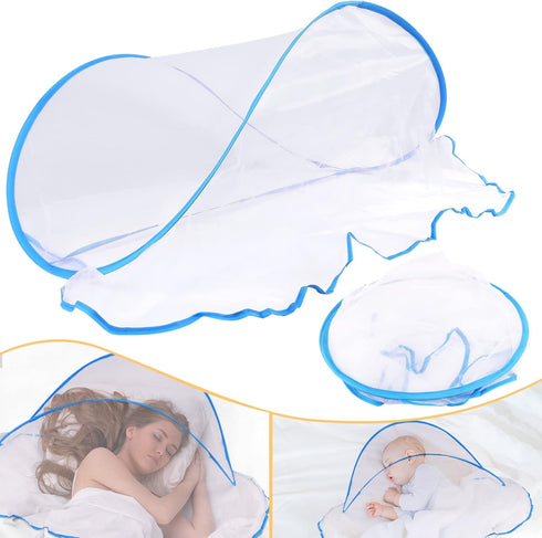Portable Mosquito Net Tent, Folding Mosquito Head Net, Pop Up Netting for Bedding Camping Traveling, Large