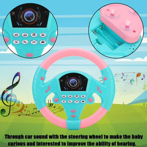 Eco-Friendly Children Steering Wheel Tool - Durable Non-Toxic Healthy Plastic for 4-6 Years Old Infant Music Sense