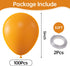 KALOR Orange Balloons, 100 Pcs 5 Inch Mini Matte Latex Balloons for Birthday Decoration, Wedding Party, Baby Shower