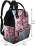 KHIRY Backpack Mummy Backpack Diaper Bag Nappy Baby Bag Koala and Butterfly Multifunction Changing Bags for Travel