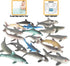 20 Set, PCS Mini Rubber Shark Toy Figure, Super Stretches Bath Toy Material TPR, Ocean Sea Animal Floating Bathtub Toy