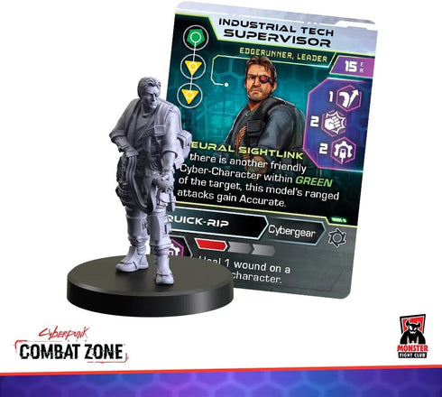 Monster Fight Club Cyberpunk Red Combat Zone Miniatures Expansion - Edgerunners 1 Starter Gang