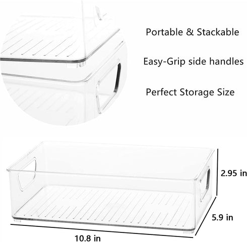KPPTYTY Refrigerator&Countertop-3PC Baby Bottle Organizer, Plastic Storage Center for Baby Bottles and Food Jars