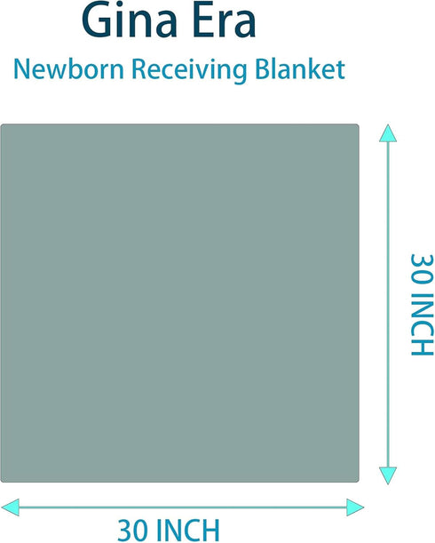 4 30x30 Inches (Style-8) Gina Era Unisex Baby Cotton Flannel Receiving Blankets, Baby Blankets Pcs, Baby Swaddle