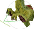 Velociraptor Dinosaur Toy Figurine with Moving Jaw, Detail Raptor Action Figure for Kids Birthday Gift, Green