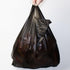 (100pcs) Disposable Garbage Bag Black Disposable Diaper Bags with convenient handle ties, Bin Bags,Durable Trash Bag