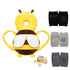 Feidoog Baby Head Protector Cushion Backpack with 3 Knee Pads for Walking & Crawling, Bee Design