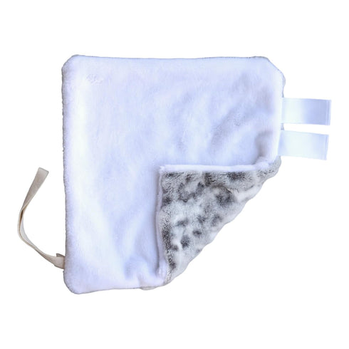 Stylish Gray & White Cheetah Mini Blanket Pacifier Holder