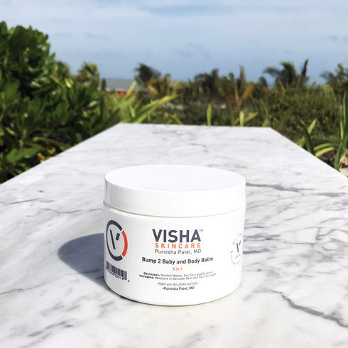 2 5 1 10 oz Visha Skincare Bump Baby in Multitasking Body Balm, Soothes and Relieves Dry, Itchy Skin and Stretch Marks