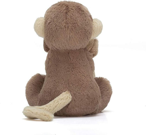 Jellycat Bashful Monkey Soother, 13.5 Inches - Baby Security Blanket & Lovey Gift