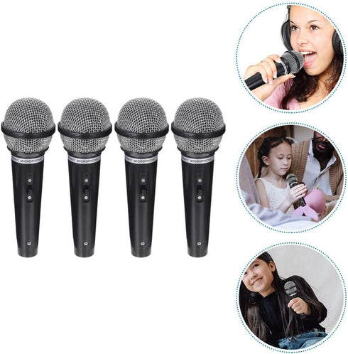 NUOBESTY 16 Pcs Simulation Microphone Toy Set, Interesting Kids Accessory, Interactive Plastic Microphone