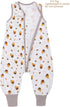Miracle Baby Sleeping Sack with Feets TOG 0.5 Sleepsack Toddler Sleep Sack with Legs 100% Cotton Sleeveless Baby Wearable Blanket Baby Sleeping Bag 6-12 Months (Bee)