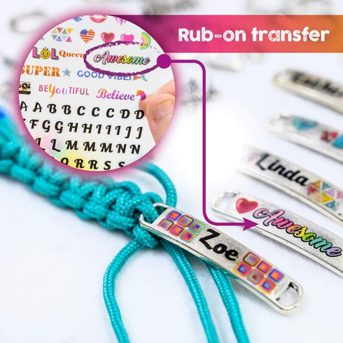 Paracord Bracelet Making Kit with Charms, Art & Craft Gift for Girls Age 8-14, Make Your Own Friendship Jewelry