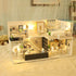 GuDoQi DIY Miniature Dollhouse Kit, Tiny House with Furniture and Music, 1:24 Scale Gift