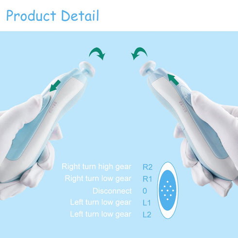 DEREWOP 6 1Electric Set trimmer in Baby Nail Clippers with Travel Case- Safe Baby Nail File for Newborn or Toddler Toes