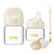 COMI Natural Glass Baby Bottles for Breastfeeding Babies,Newborn Anti-Colic Baby Bottle Set