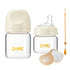 COMI Natural Glass Baby Bottles for Breastfeeding Babies,Newborn Anti-Colic Baby Bottle Set