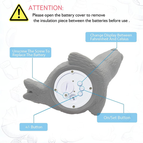 Doli Yearning Upgarde Digital Baby Bath LCD Thermometer |Kids' Bathroom Safety Products|Water Thermometer Infant Seal
