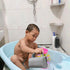ILORVIUN Baby Bath Rinse Cup - Bath Essential Mug with Soft Grip Handle + Flow Control, Silicone Shampoo Rinser & Bath