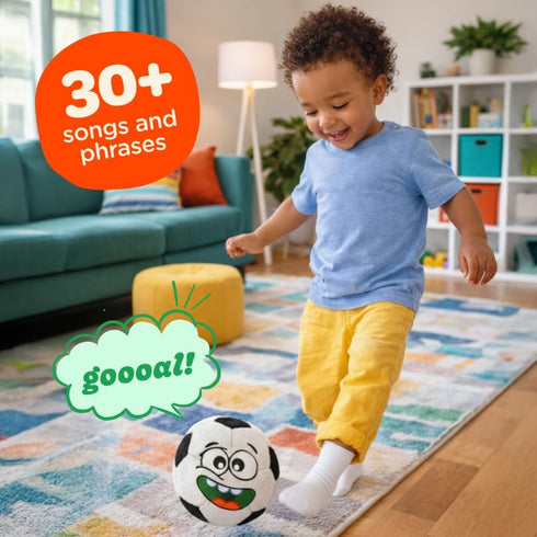 Move2Play, 6, 12, 18+ 1, 2, 3+ Hilariously Interactive Toy with Music & Sound Effects for Boy & Girl | Ball for Toddler