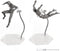 Action Figure Stand with Adjustable Metal Support Arm, Display Holder Base Compatible with HG RG SD SHF Gundam (2Pcs
