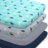 Mini Crib Sheets Set, 4 Pack - Portable Sheets (38" X 24")